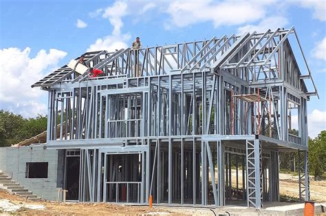 metallic frame house|residential steel framing systems.